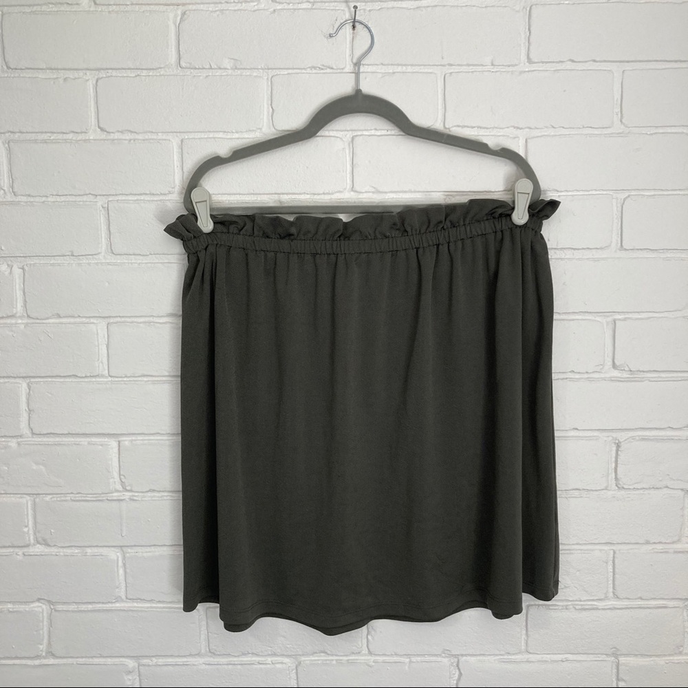 Primark Grey Skirt With Ruffle At Waist